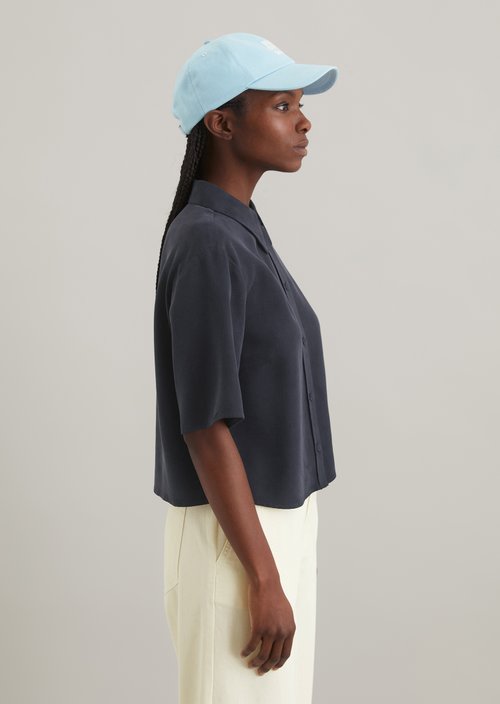Crop blouse relaxed — Blue Depths