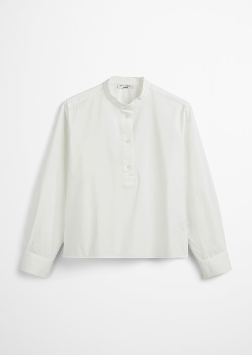 Crop blouse relaxed — Silky White