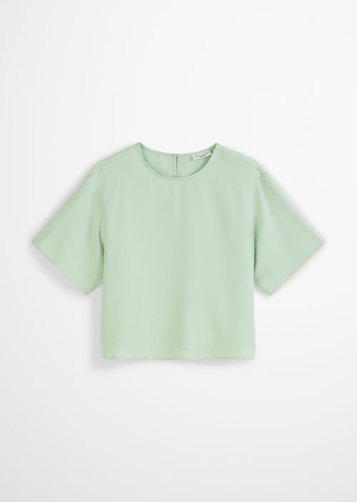Crop blouse shirt relaxed — Mint Mist