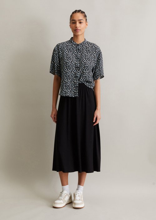 Crop blouse relaxed — Dark Grey