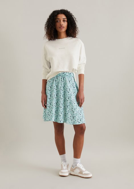 Marc O'Polo Uitlopende minirok, Dames, blauw, Xxl, 100% Viscose