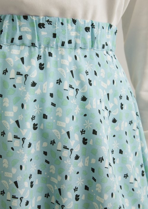Flared mini skirt — Light Blue