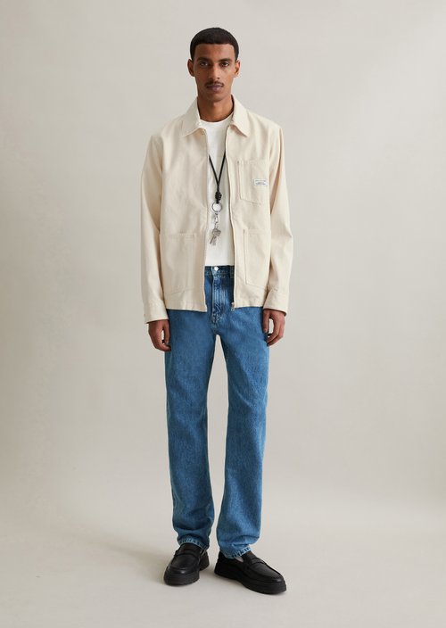 Worker jacket relaxed — Natural Ecru