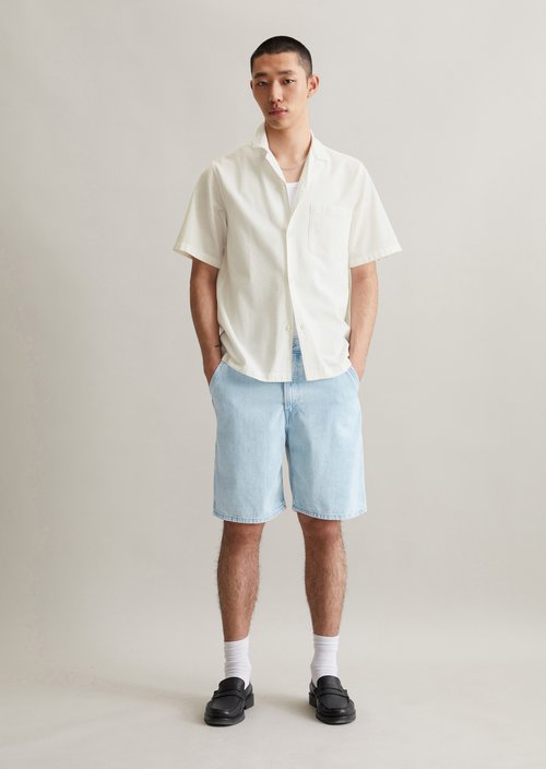 Regular short-sleeved shirt — Silky White