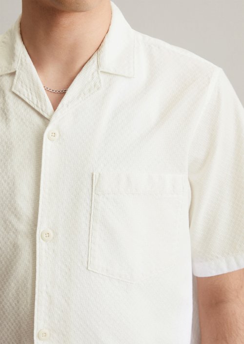 Regular short-sleeved shirt — Silky White