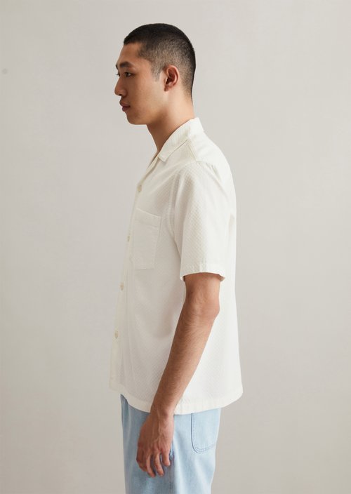 Regular short-sleeved shirt — Silky White
