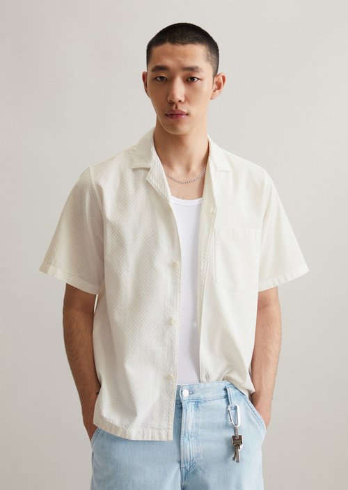 Regular short-sleeved shirt — Silky White