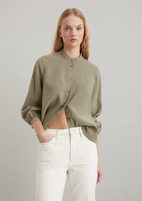 Blouse regular A-Shape — Dusky Green