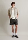 Marc O'Polo Korte broek regular, Heren, grijs, L, 65% Katoen, 35% Linnen