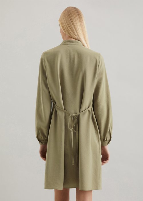 A-shape shirt dress — Dusky Green