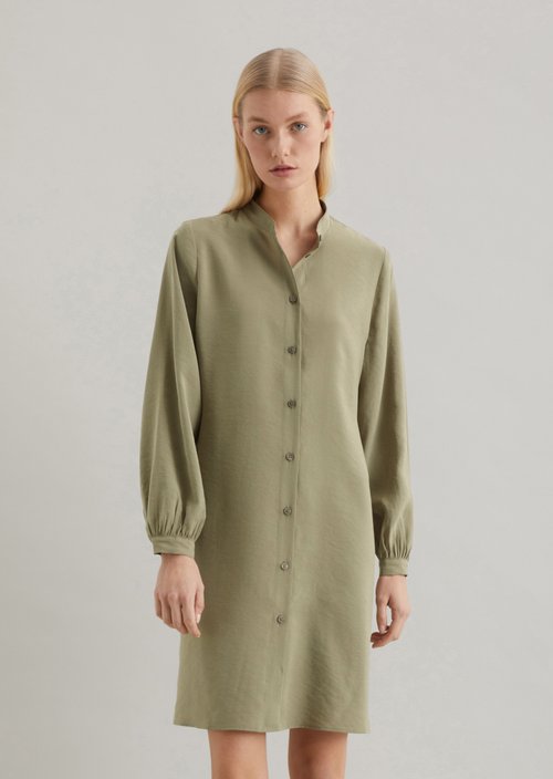 A-shape shirt dress — Dusky Green