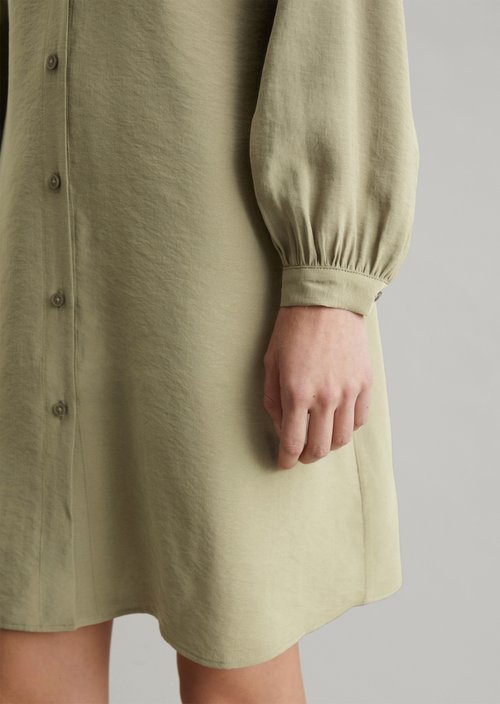 A-shape shirt dress — Dusky Green