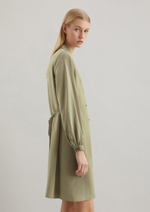 A-shape shirt dress — Dusky Green