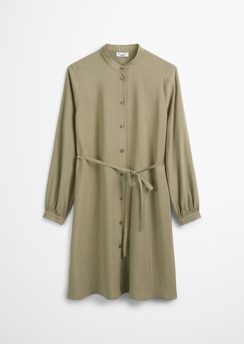 A-shape shirt dress — Dusky Green