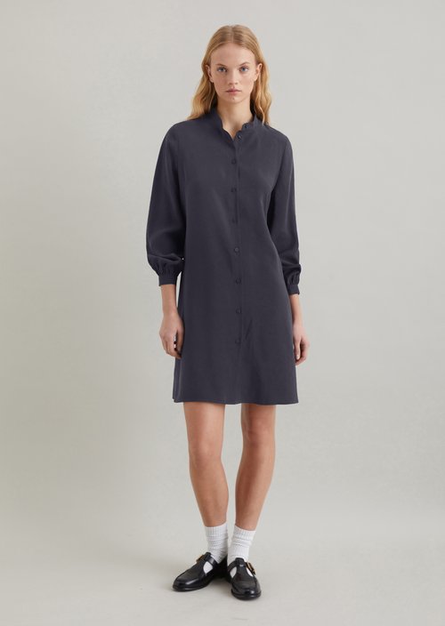 A-shape shirt dress — Blue Depths
