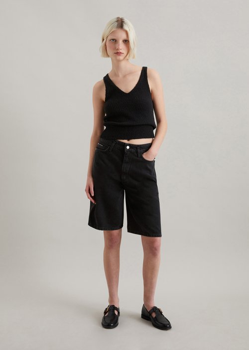 Knitted top loose — Black