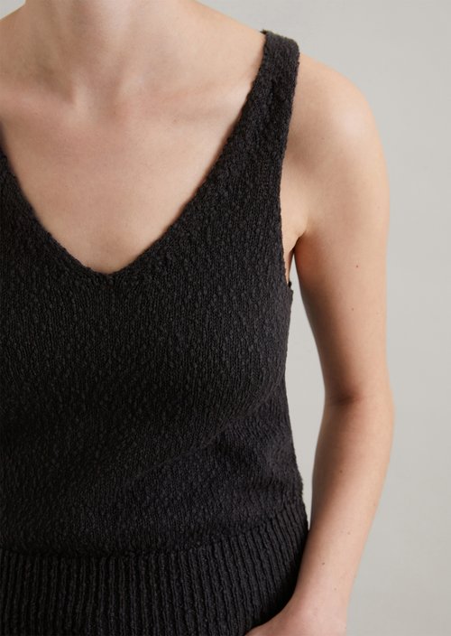Knitted top loose — Black