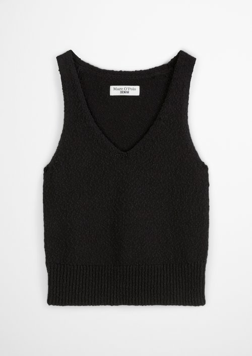 Knitted top loose — Black