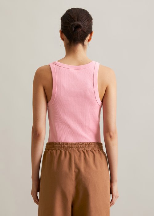 Ribbed tank top slim — Soft Pink