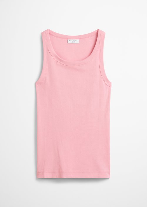 Ribbed tank top slim — Soft Pink