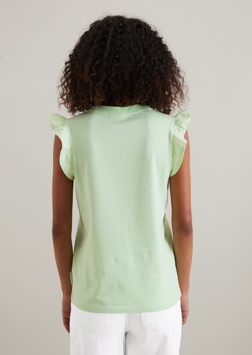 Regular flounce T-shirt — Mint Mist