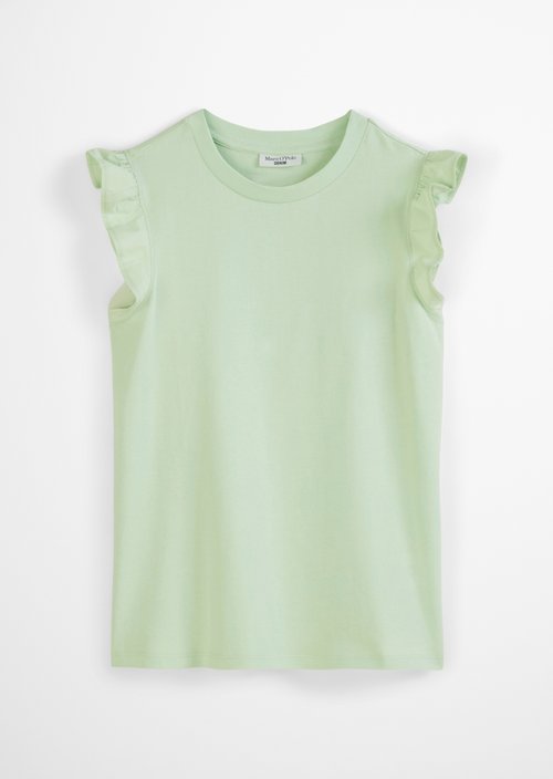 Regular flounce T-shirt — Mint Mist