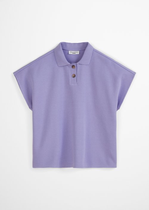Sleeveless polo shirt wide — Soft Hibiscus