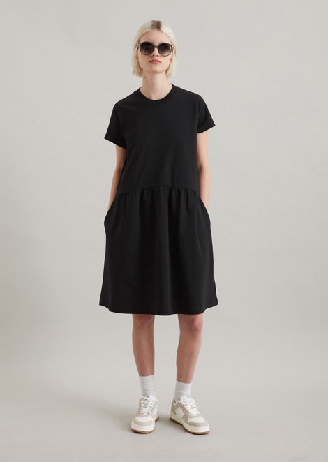 Marc O'Polo DfC jersey jurk regular, Dames, zwart, Xs, 100% Katoen