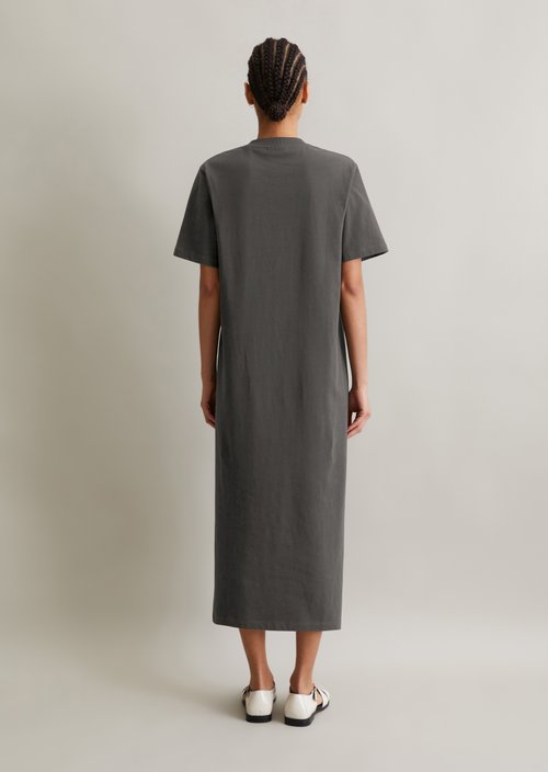 Relaxed T-shirt dress — Charcoal