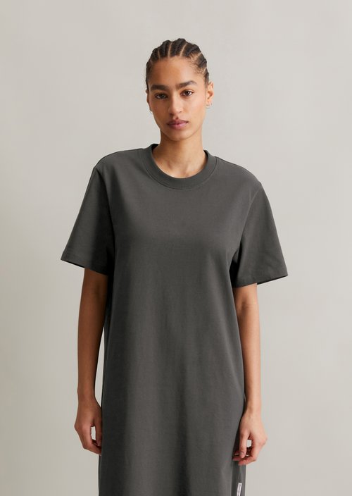 Relaxed T-shirt dress — Charcoal