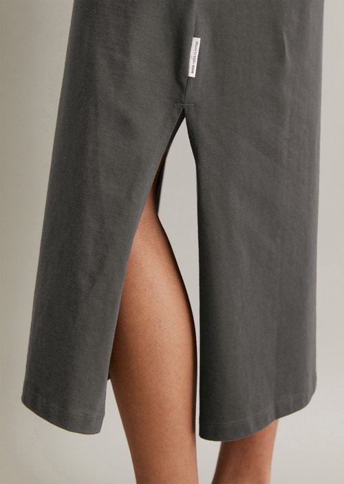 Relaxed T-shirt dress — Charcoal