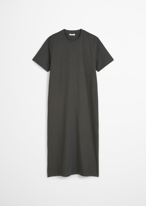 Relaxed T-shirt dress — Charcoal