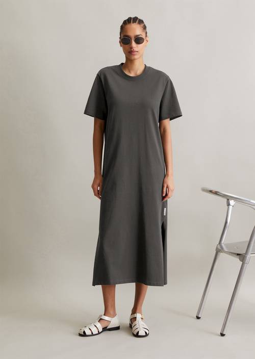 Relaxed T-shirt dress made from heavy jersey - gray | Women | MARC  