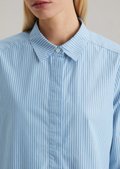 A-shape shirt dress with yarn-dyed stripes - blue | Dresses