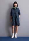Marc O'Polo Jeans jurk oversized, Dames, blauw, M, 100% Katoen