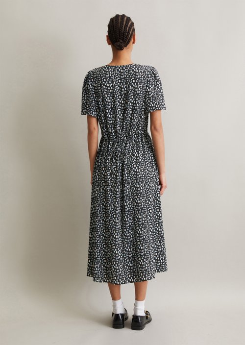 Dress with elastic waist flared — multi