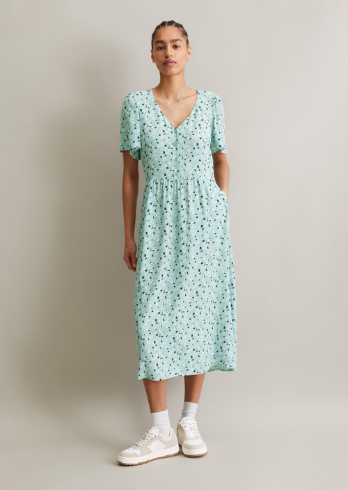 Dress with elastic waist flared — multi