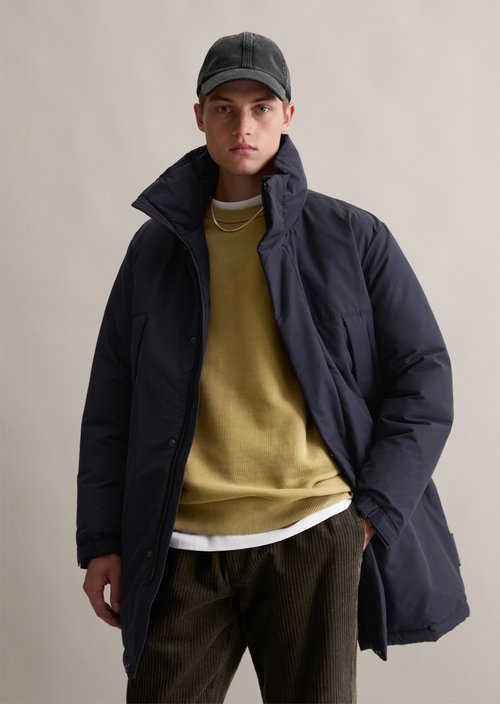 Regular hooded parka — Blue Depths