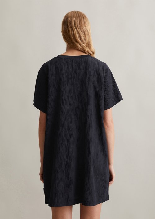 Relaxed crinkle dress — Blue Depths