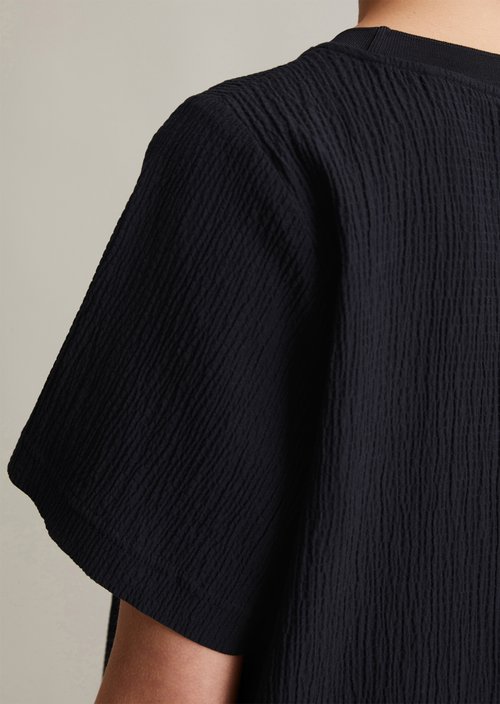 Relaxed crinkle dress — Blue Depths