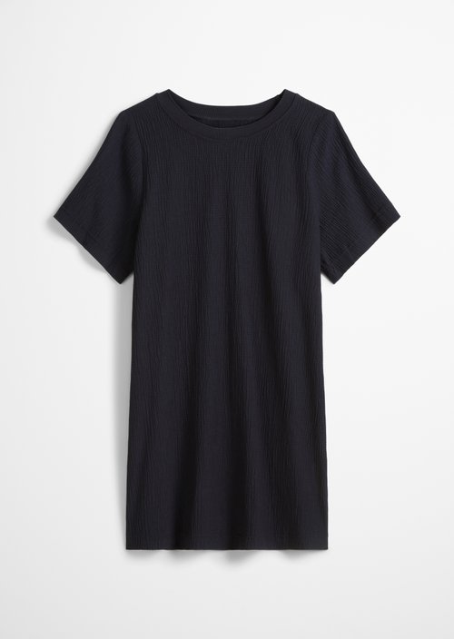 Relaxed crinkle dress — Blue Depths
