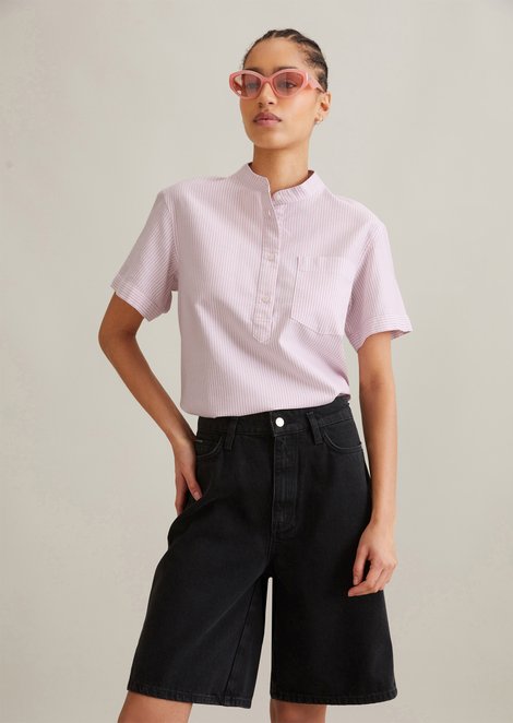 Marc O'Polo Relaxte blouse, Dames, roze, Xl, 100% Katoen