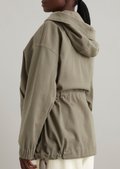 Parka oversized made from cotton stretch twill - green