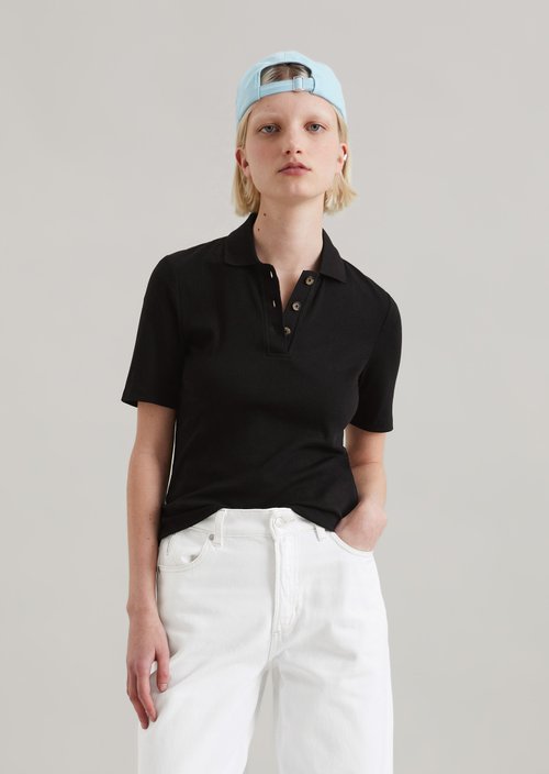 Polo shirt slim — Black