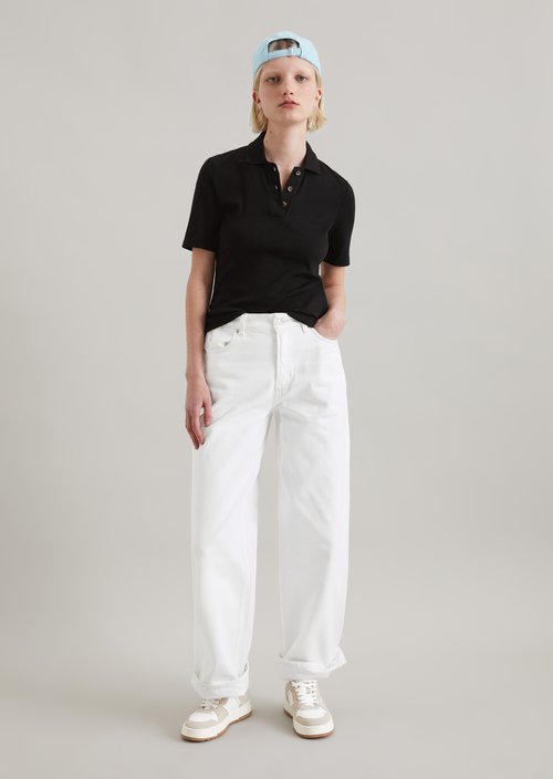 Polo shirt slim — Black