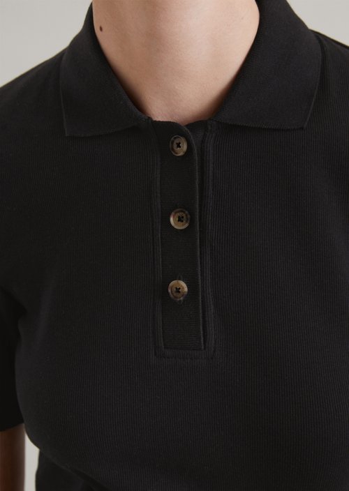 Polo shirt slim — Black
