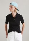 Marc O'Polo Poloshirt slim, Damen, schwarz, Gr. xxs, 96% Baumwolle, 4% Elasthan