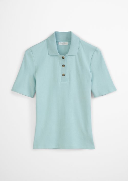 Polo shirt slim — Blue Fog