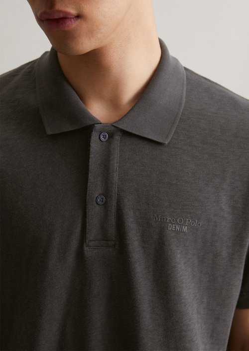 DfC polo shirt slub jersey regular — Broken Graphite
