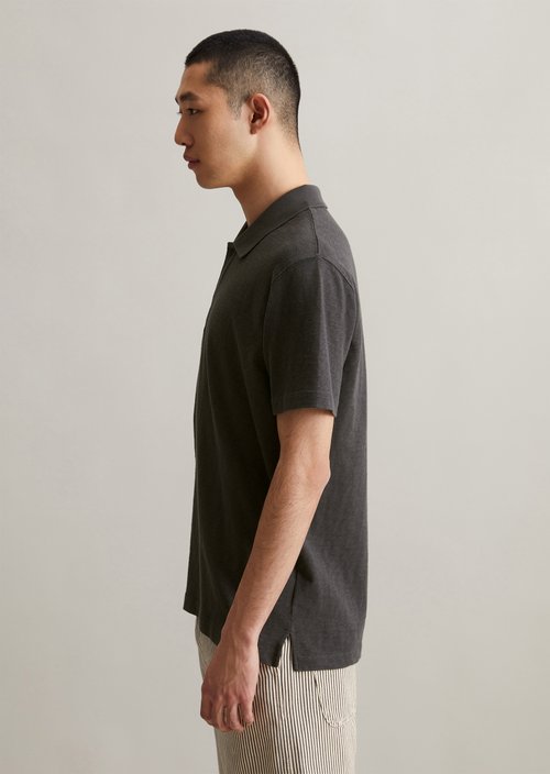 DfC polo shirt slub jersey regular — Broken Graphite